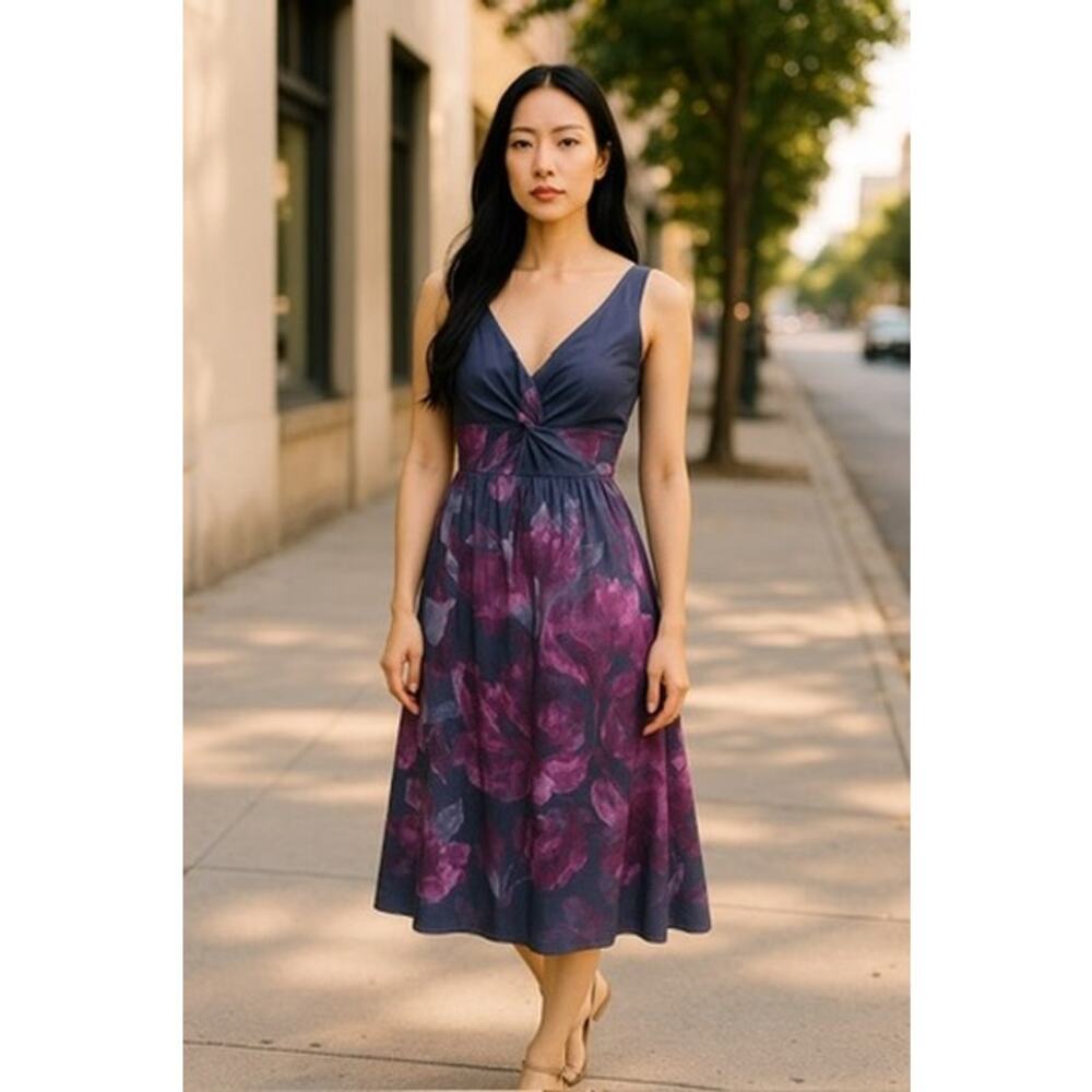 NWT!‎ "NEIMAN MARCUS FOR TARGET" Lela Rose Hi Low Dress SZ 6 Babydoll Watercolor